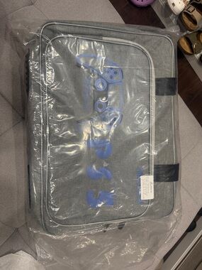PS5 Gray Gaming Controller Carry Case with Blue Graphic